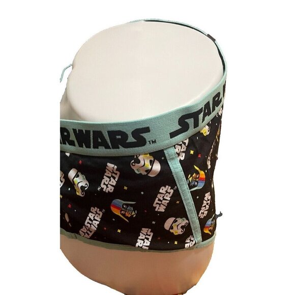 Star Wars + 5 Character Heads Graphic Logo Name Waistband Cotton Cheeky Panties - Picture 3 of 6